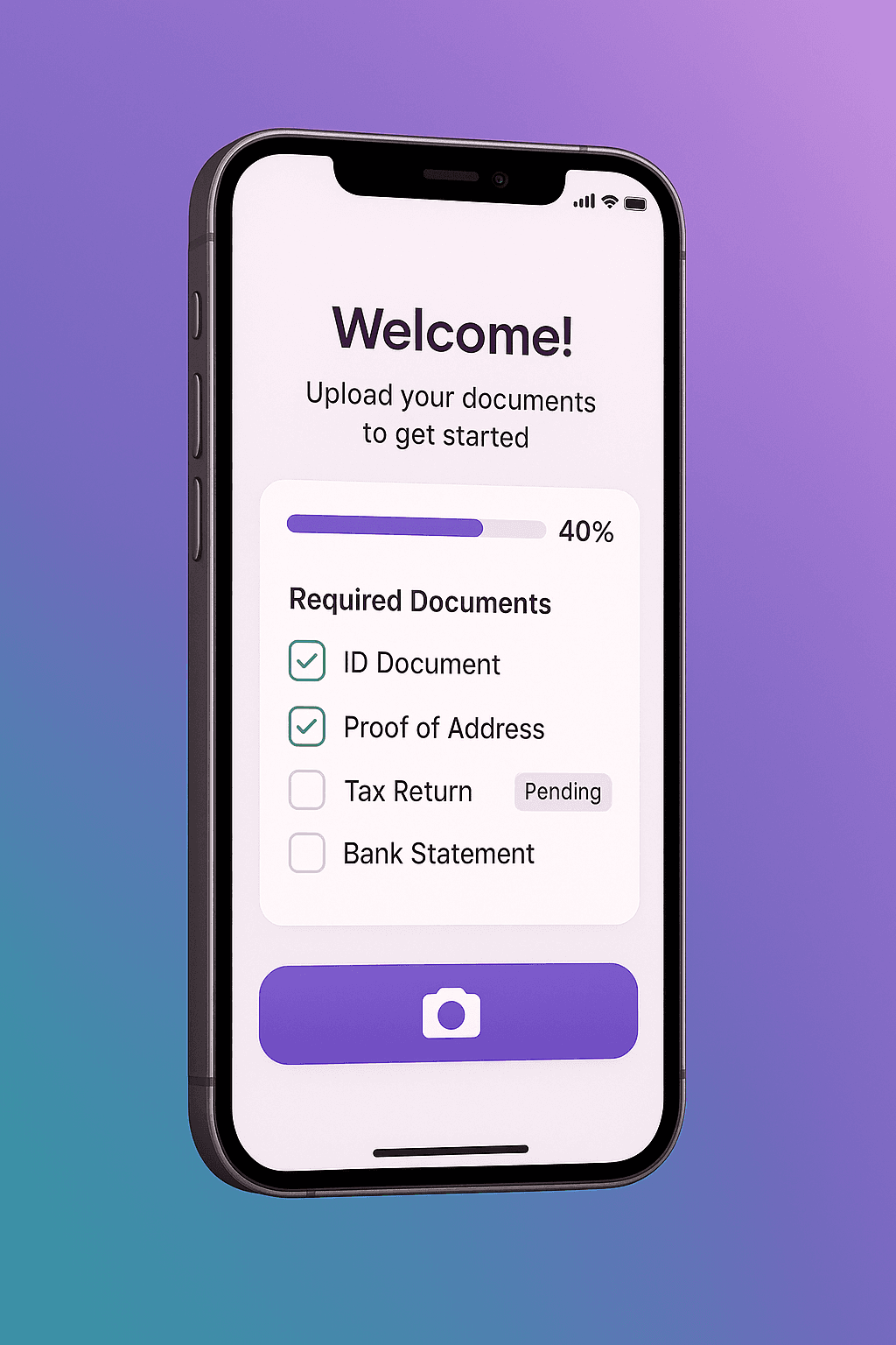 Estate planning matter dashboard in CaseHug showing organized financial documents