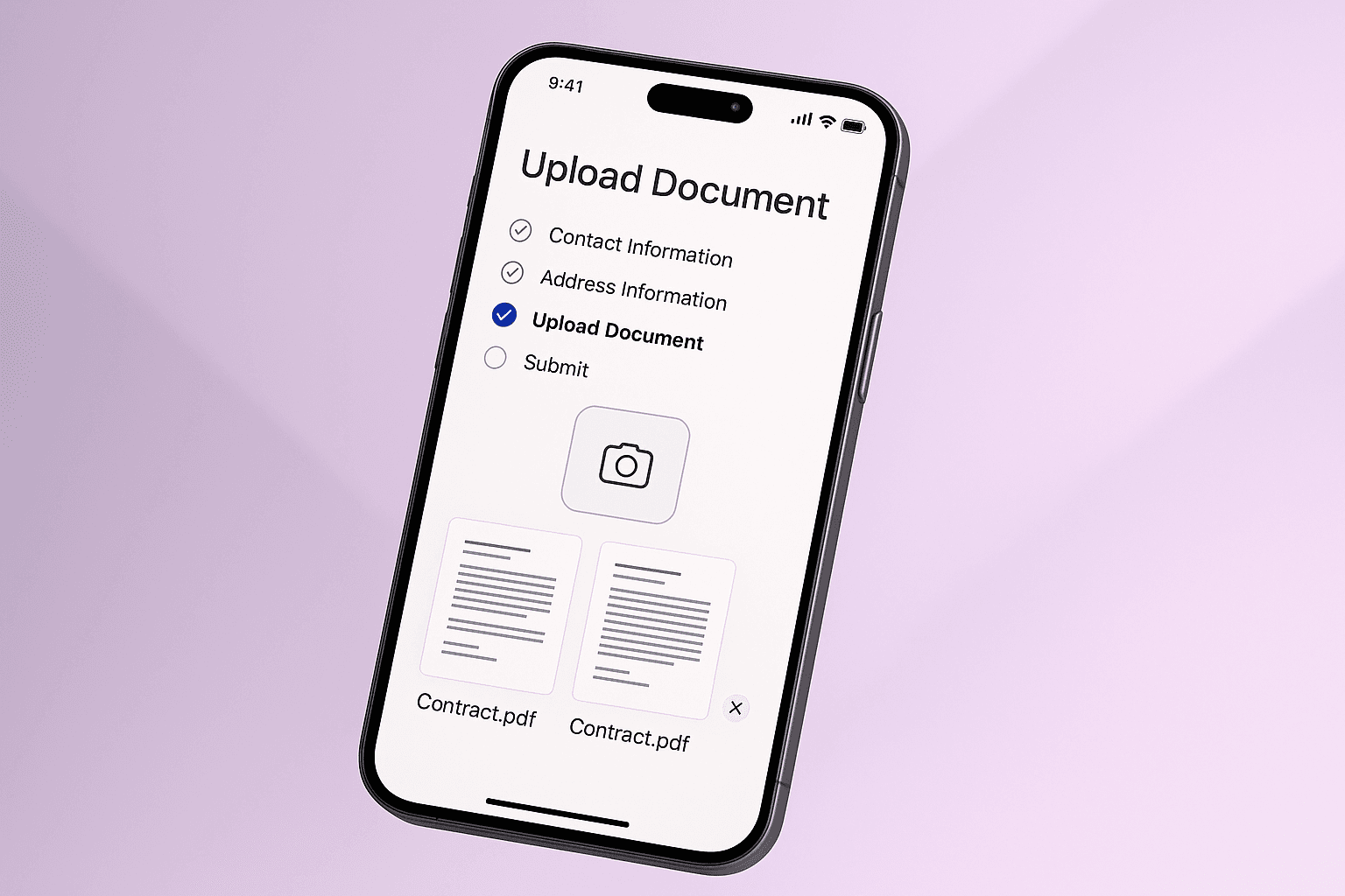 Immigration client using CaseHug mobile portal for document collection
